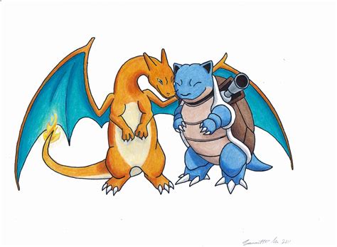 charizard and blastoise.